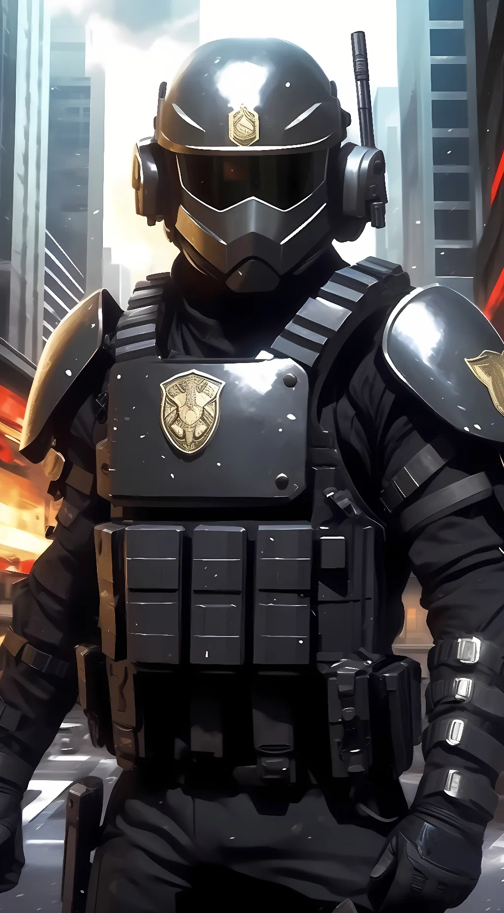 ai character: SWAT raid background