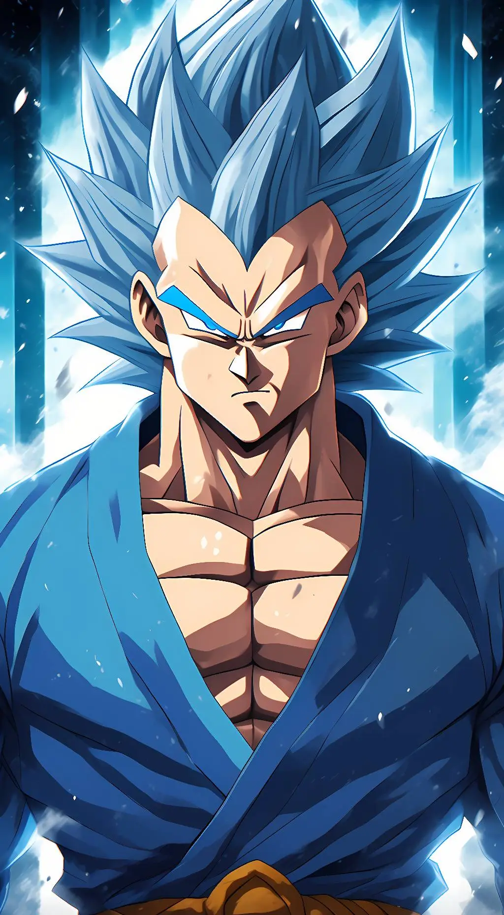 ai character: Omni Gogeta Blue background