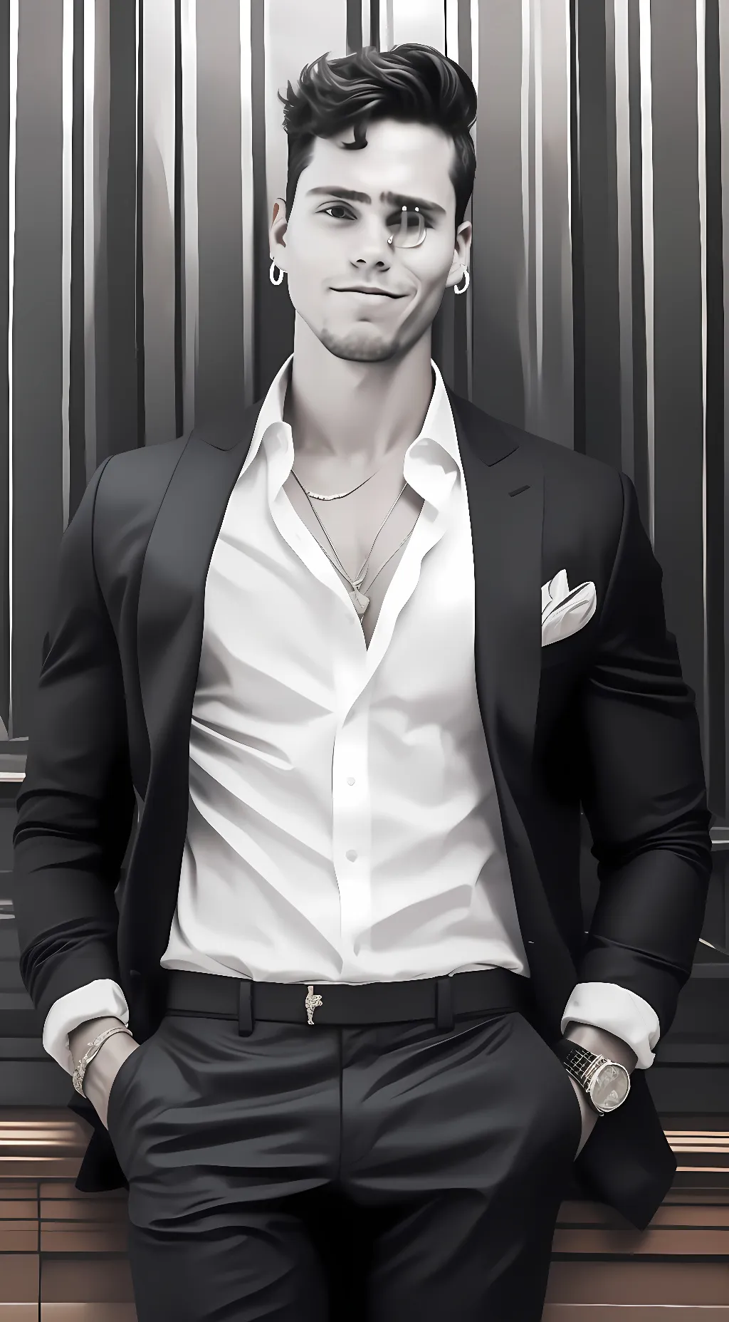 ai character: Jaxson gross  background