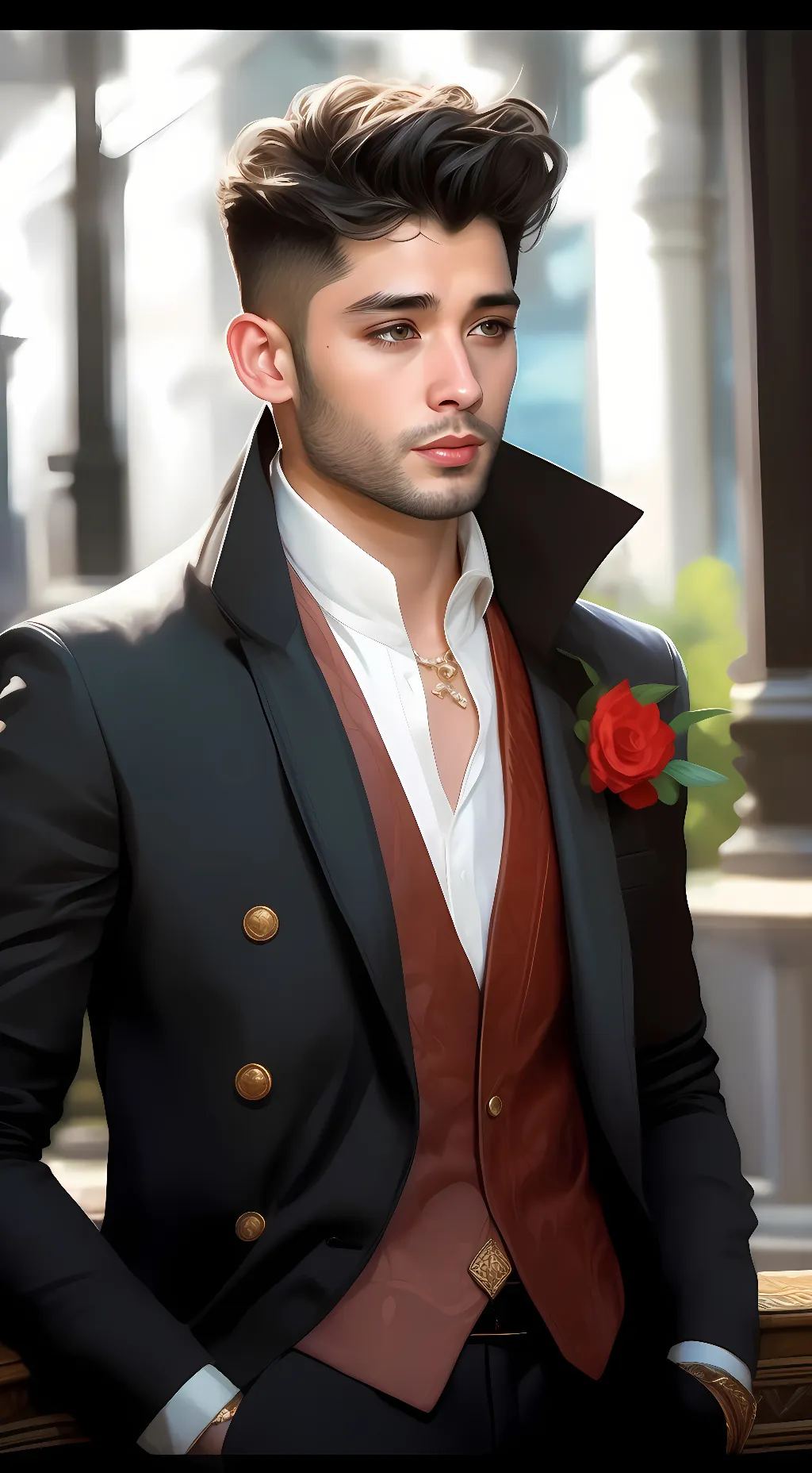 ai character: Zayn Malik  background