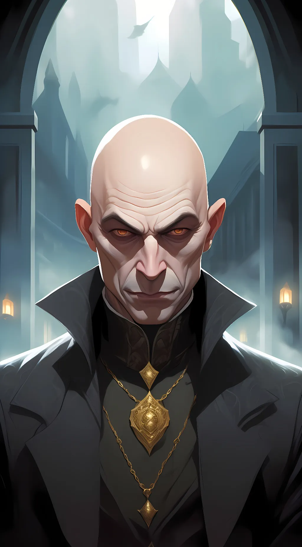 ai character: Voldemort  background