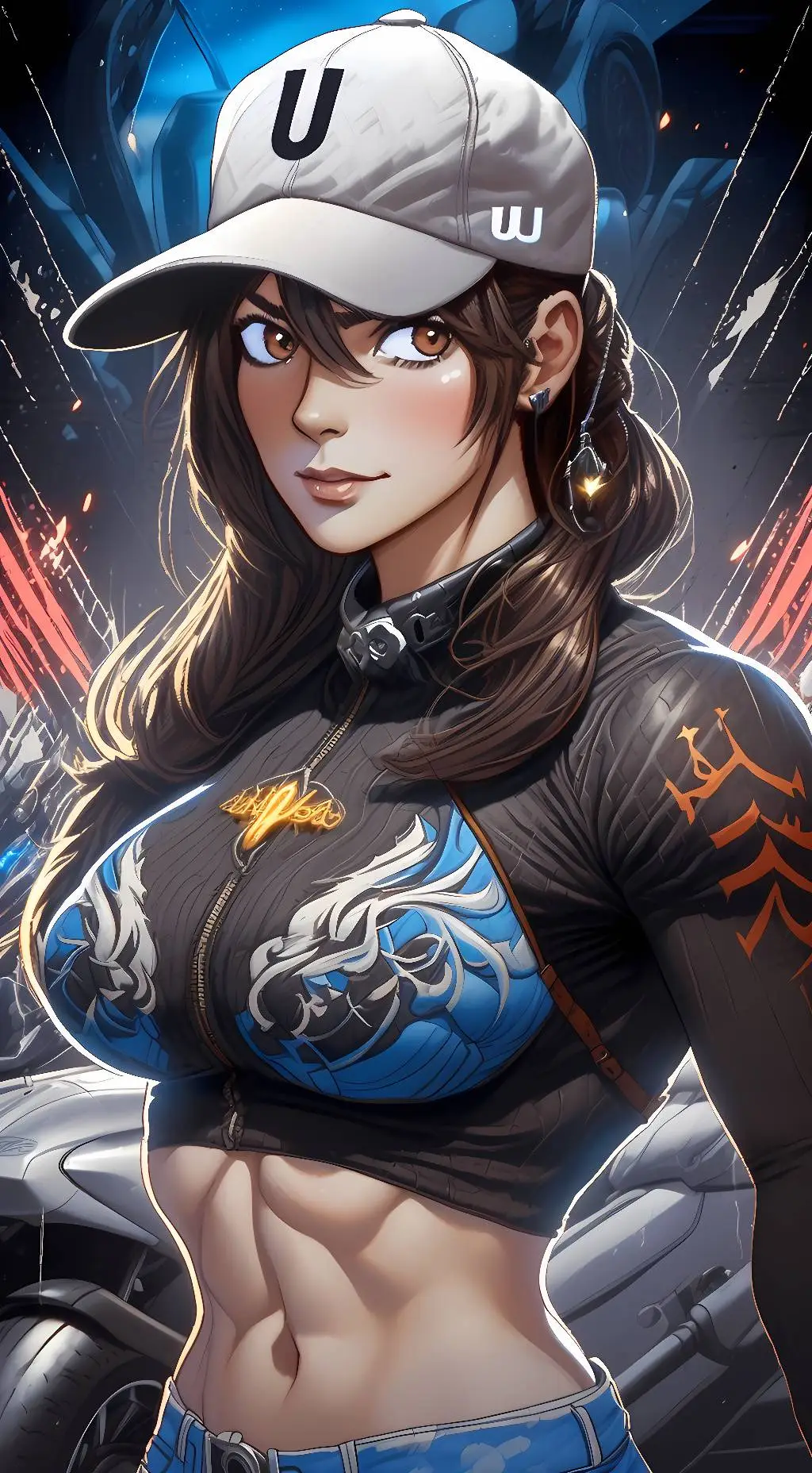 ai character: Uno Nakano  background