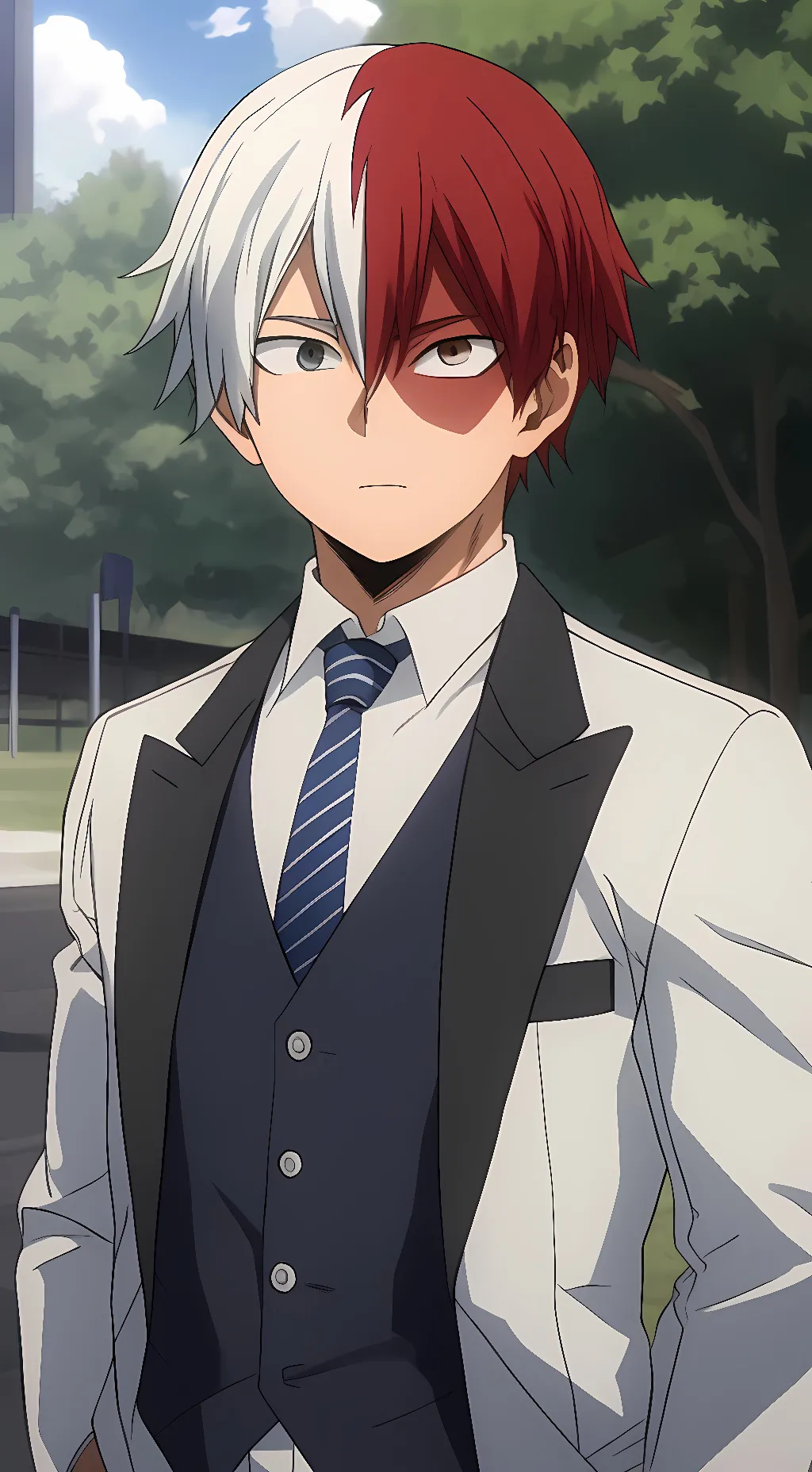 ai character: Shoto-Prom AU background