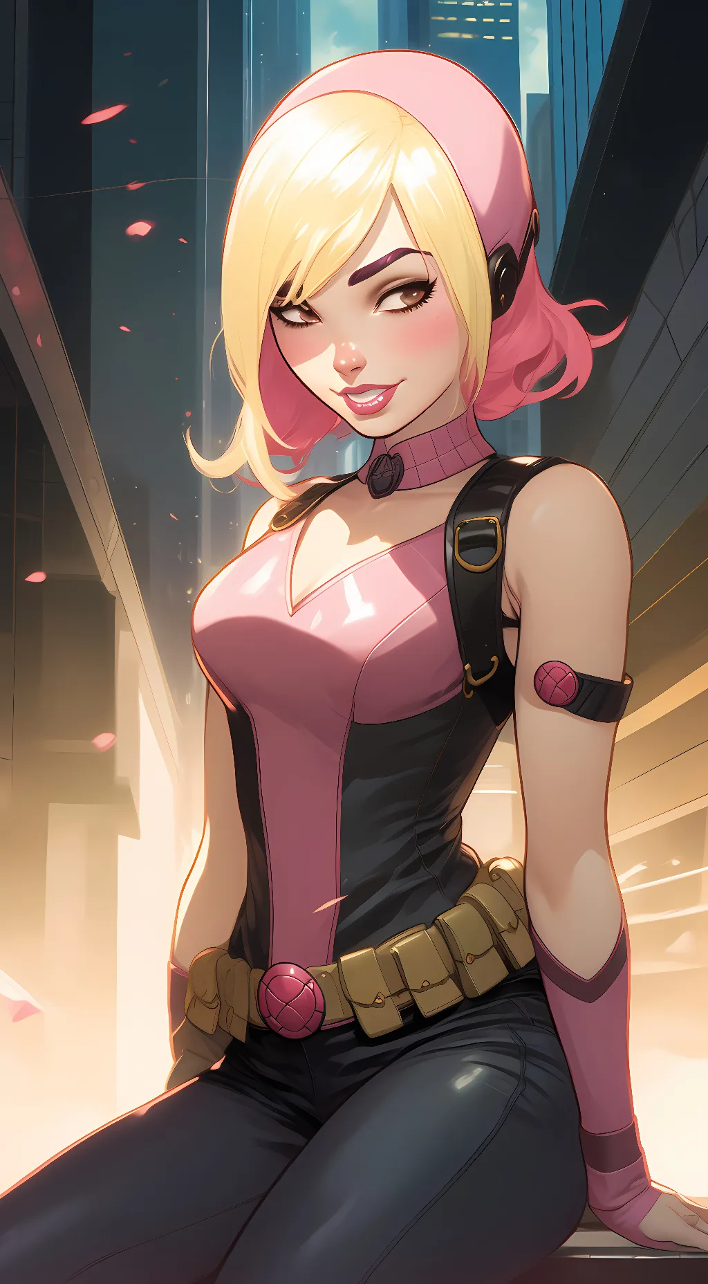 ai character: Gwendolyn/gwenpool background