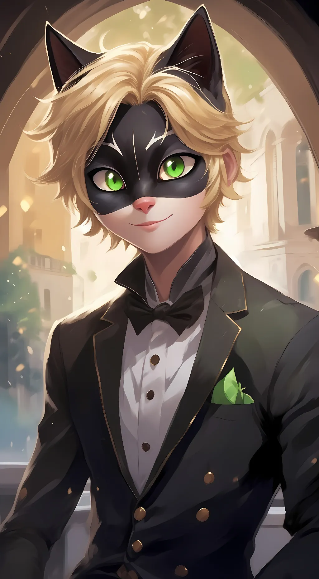 ai character: Cat Noir background