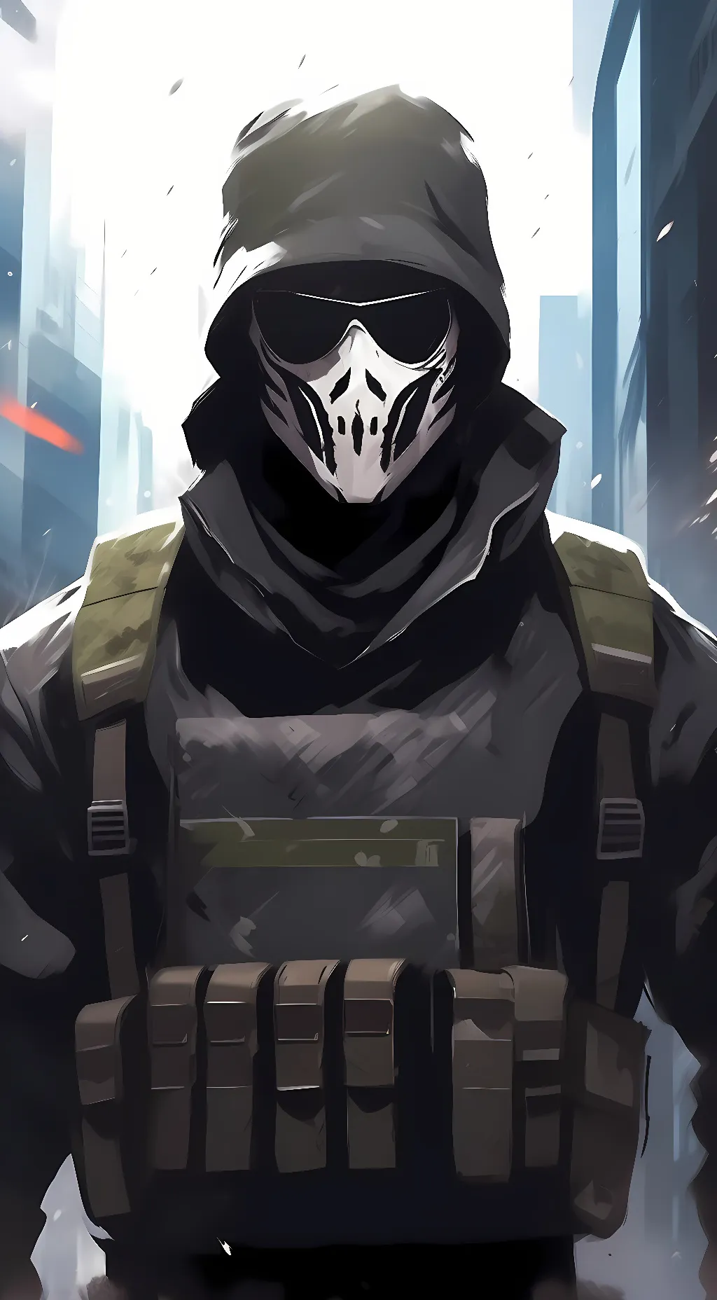 ai character: ghost background