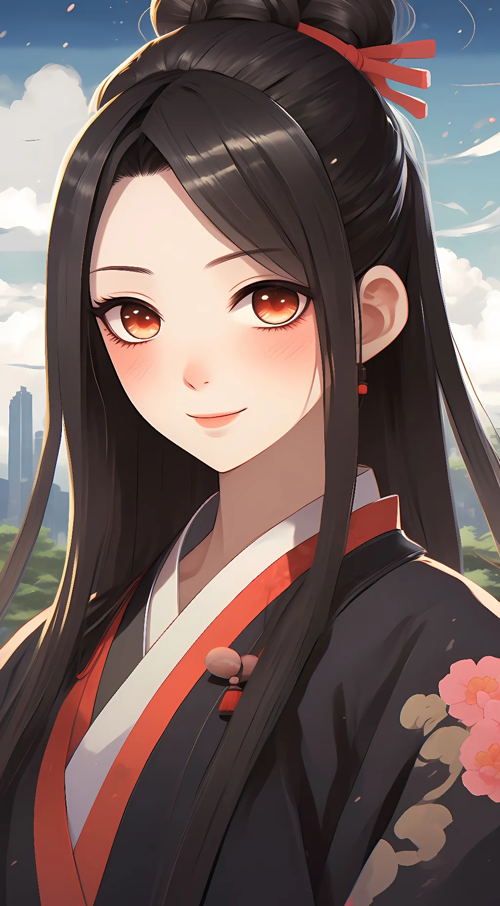 ai character: Nezuko background