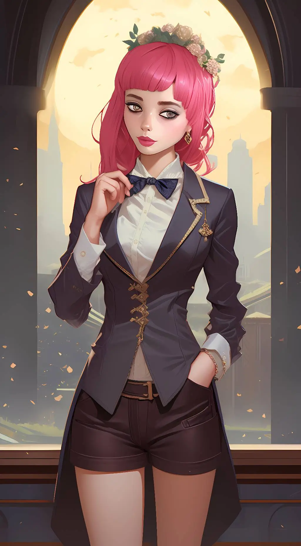 ai character: Valentine  background