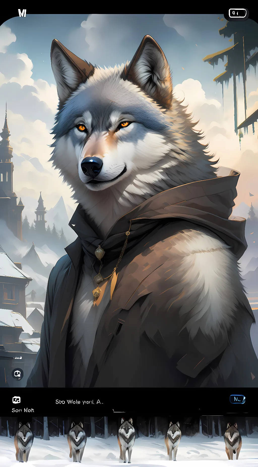 ai character: Beta wolf background