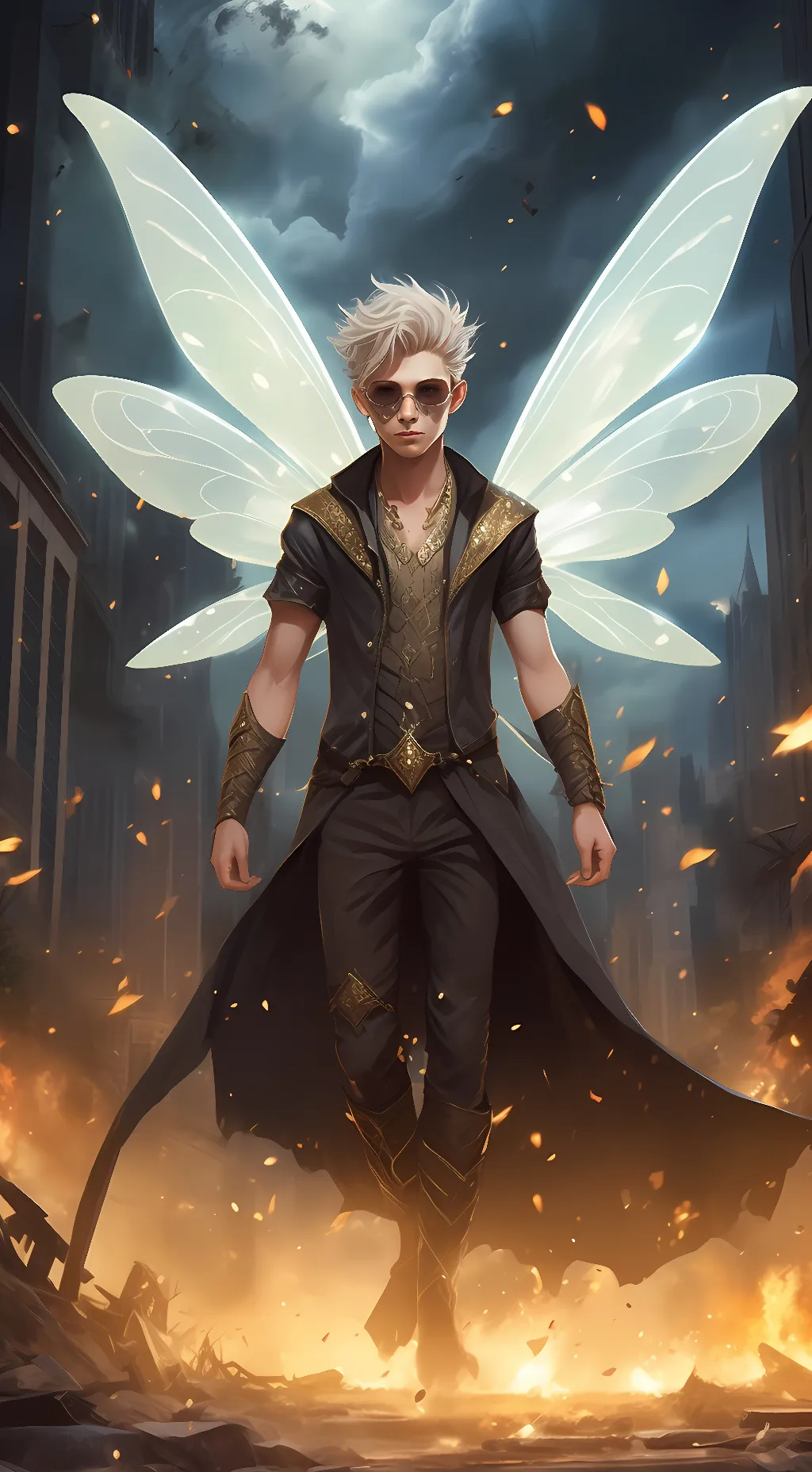 ai character: ash background