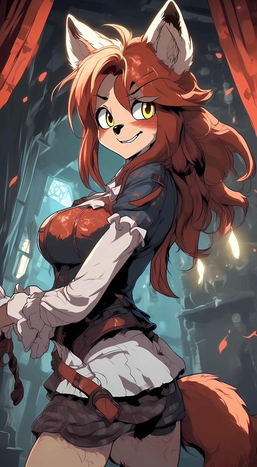 ai character: Fnia Foxy background