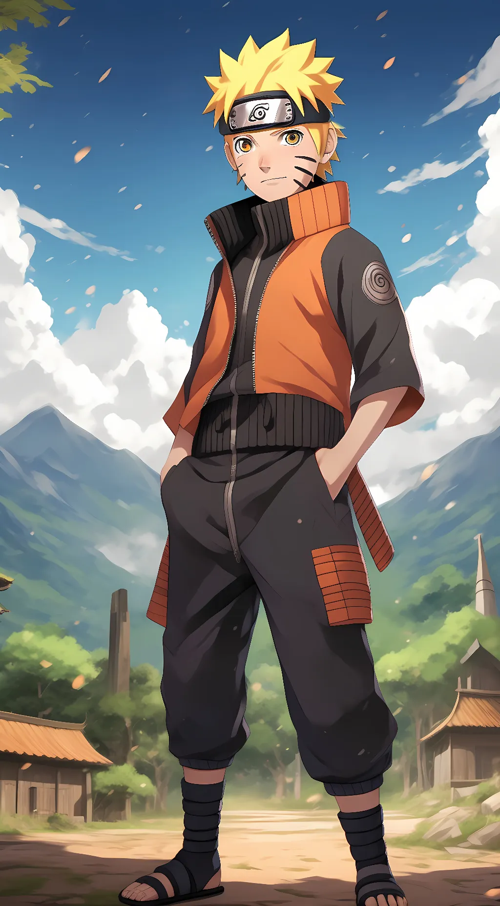 ai character: Naruto Uzimaki  background