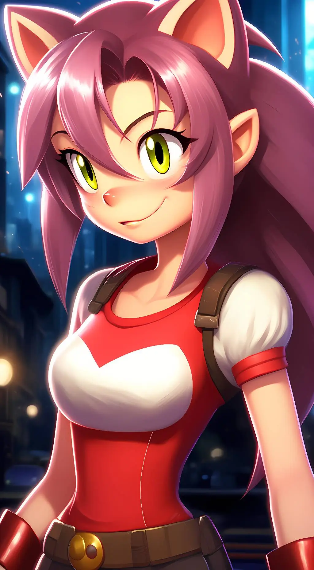 ai character: Amy Rose 🌹 ♥️ ❤️  background
