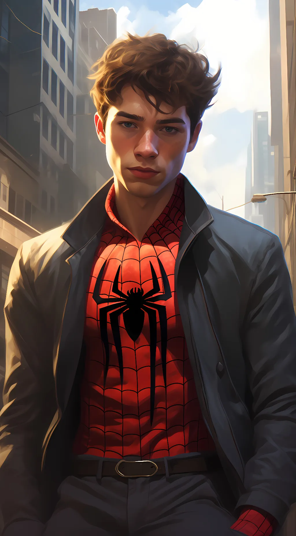 ai character: spiderman background