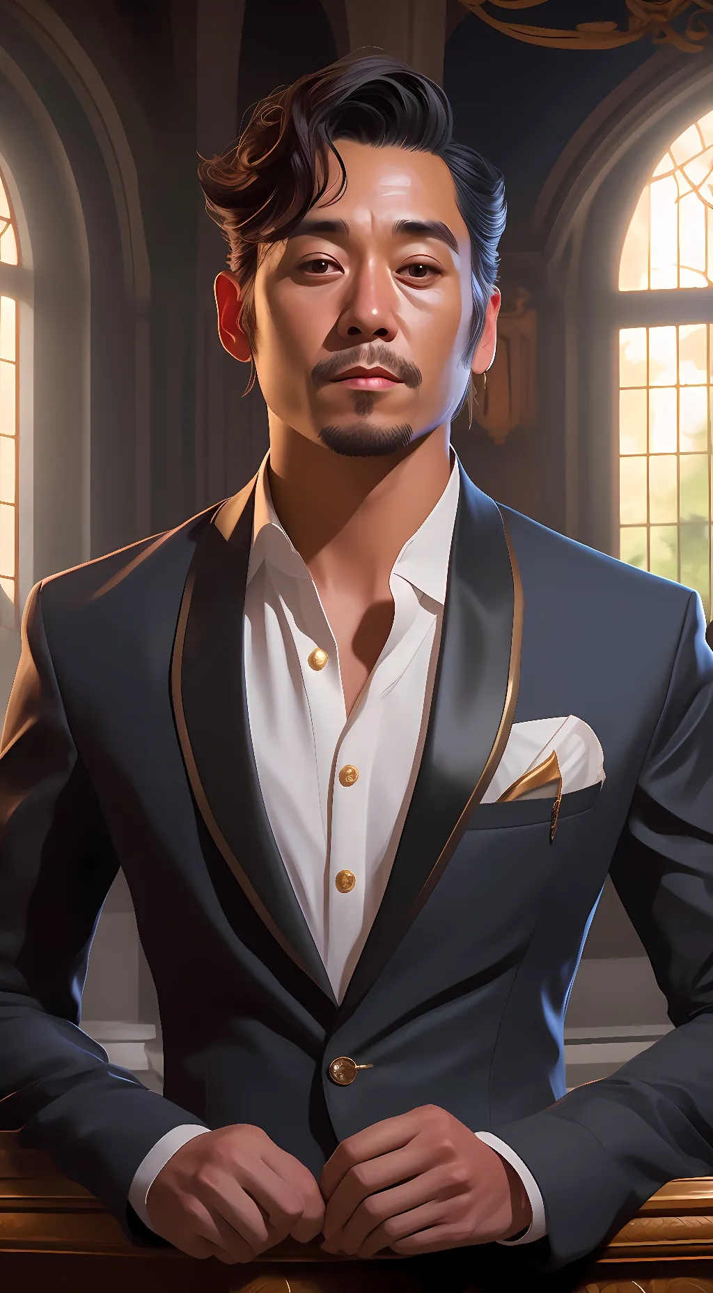 ai character: Mr. Miyagi background