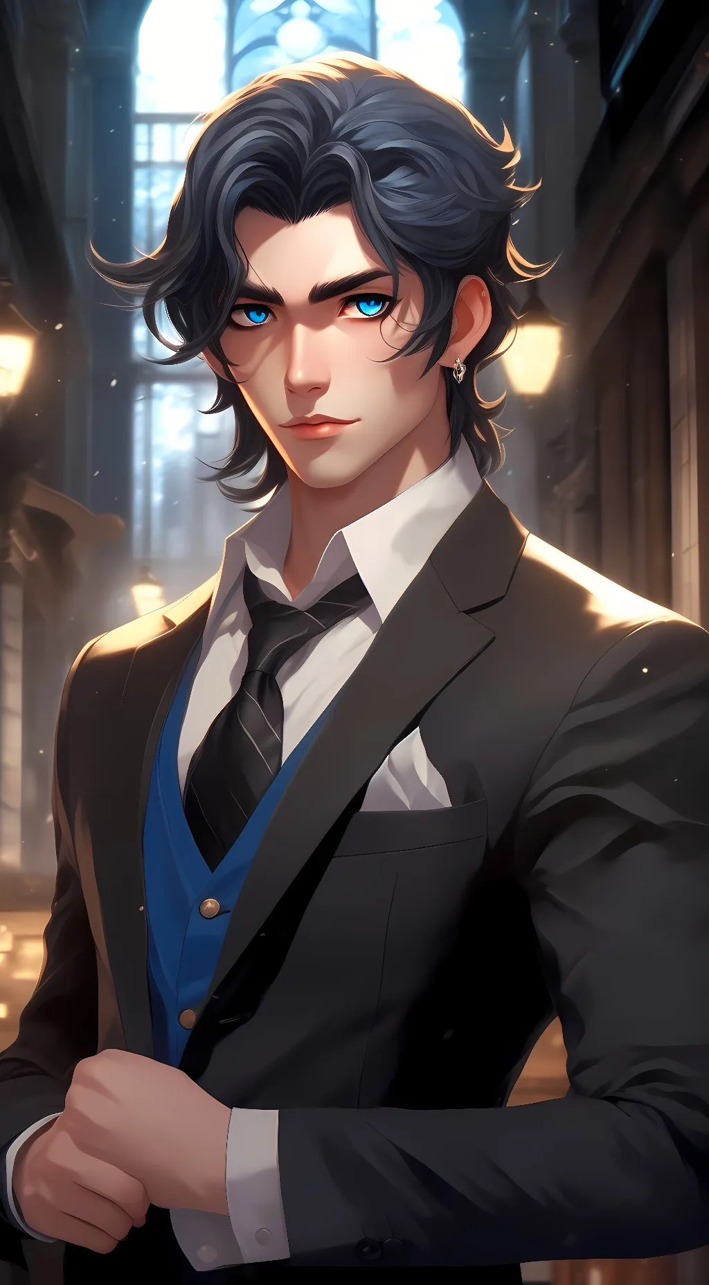 ai character: Damien background