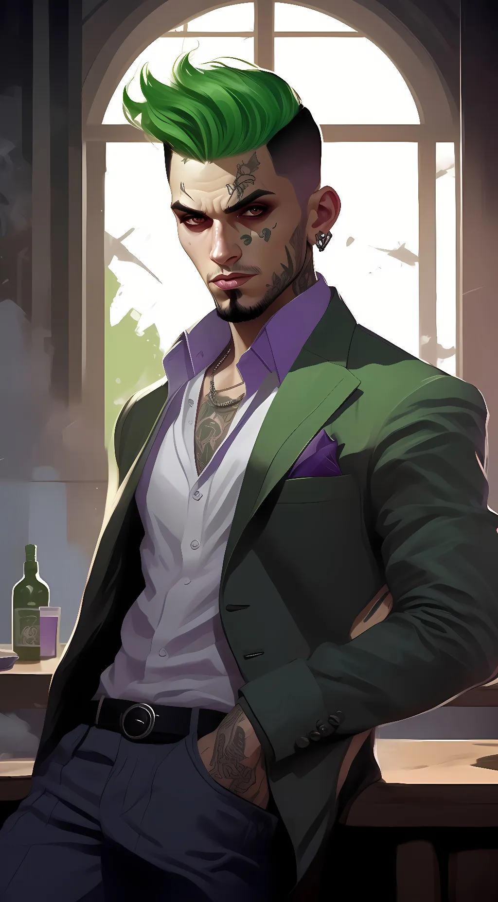ai character: The Joker background