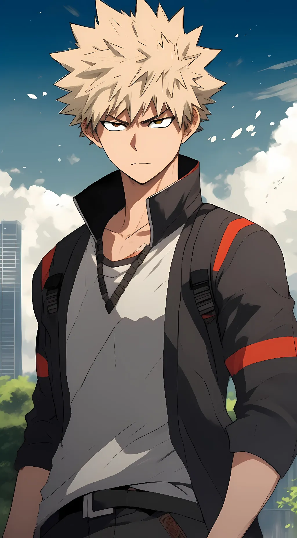 ai character: Katsuki bakugou  background