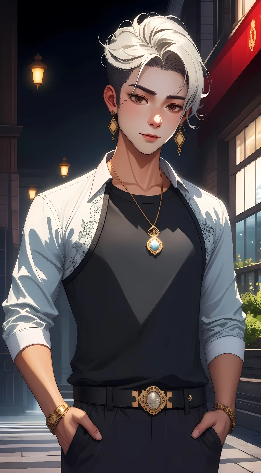 ai character: oreo(as human) background