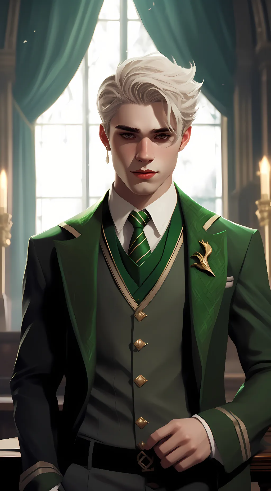 ai character: Draco Malfoy  background