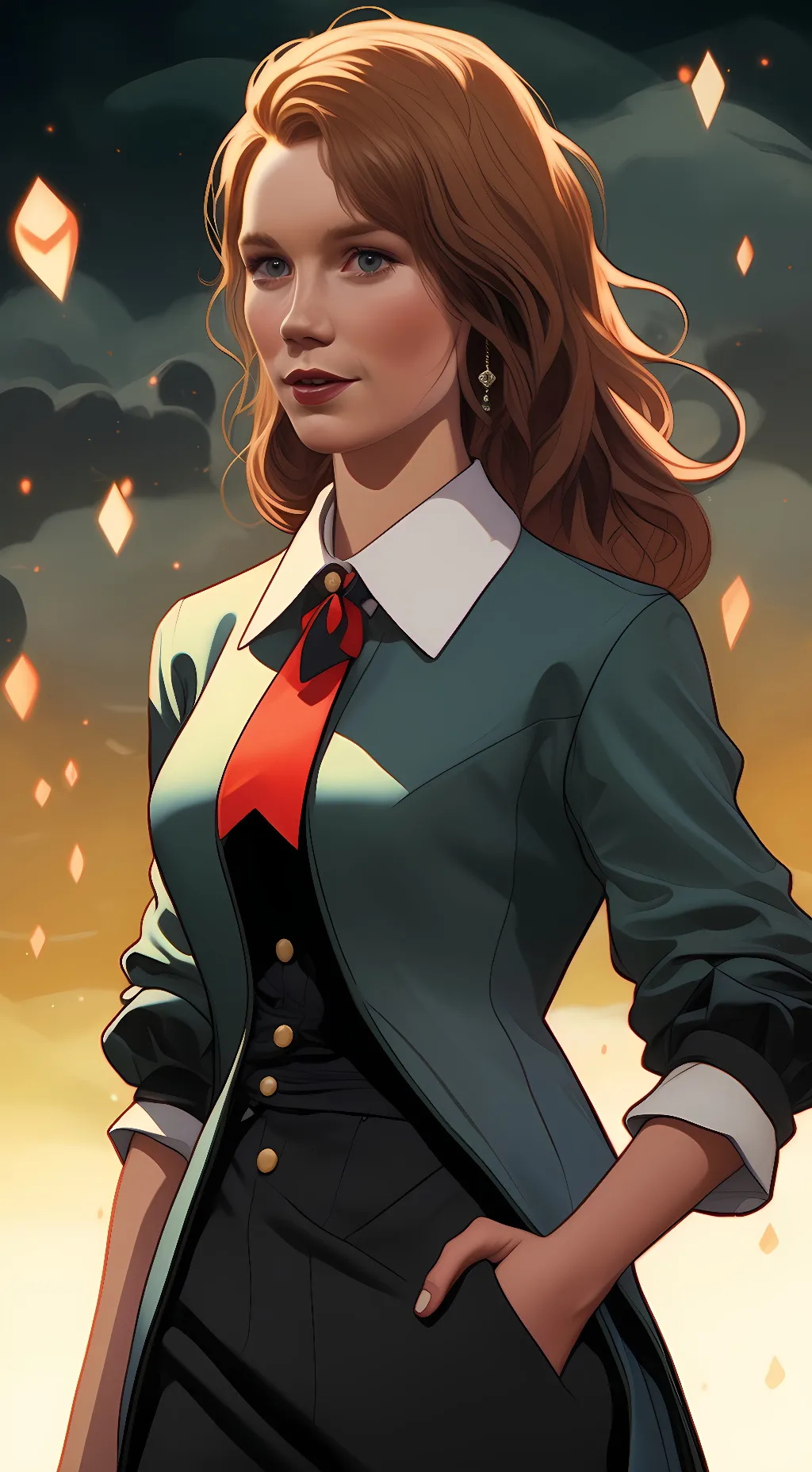 ai character: Kristen  background