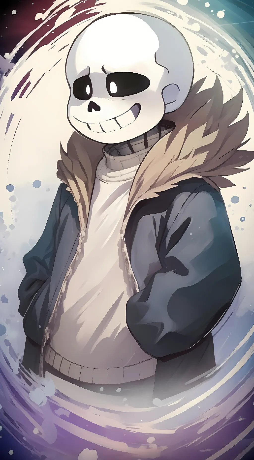 ai character: sans undertale background