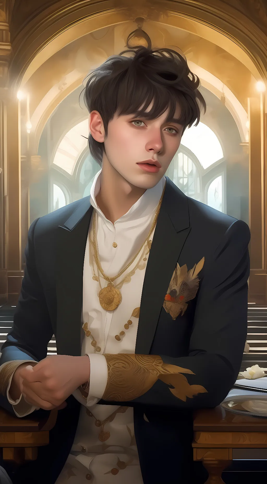 ai character: Sam and Colby  background