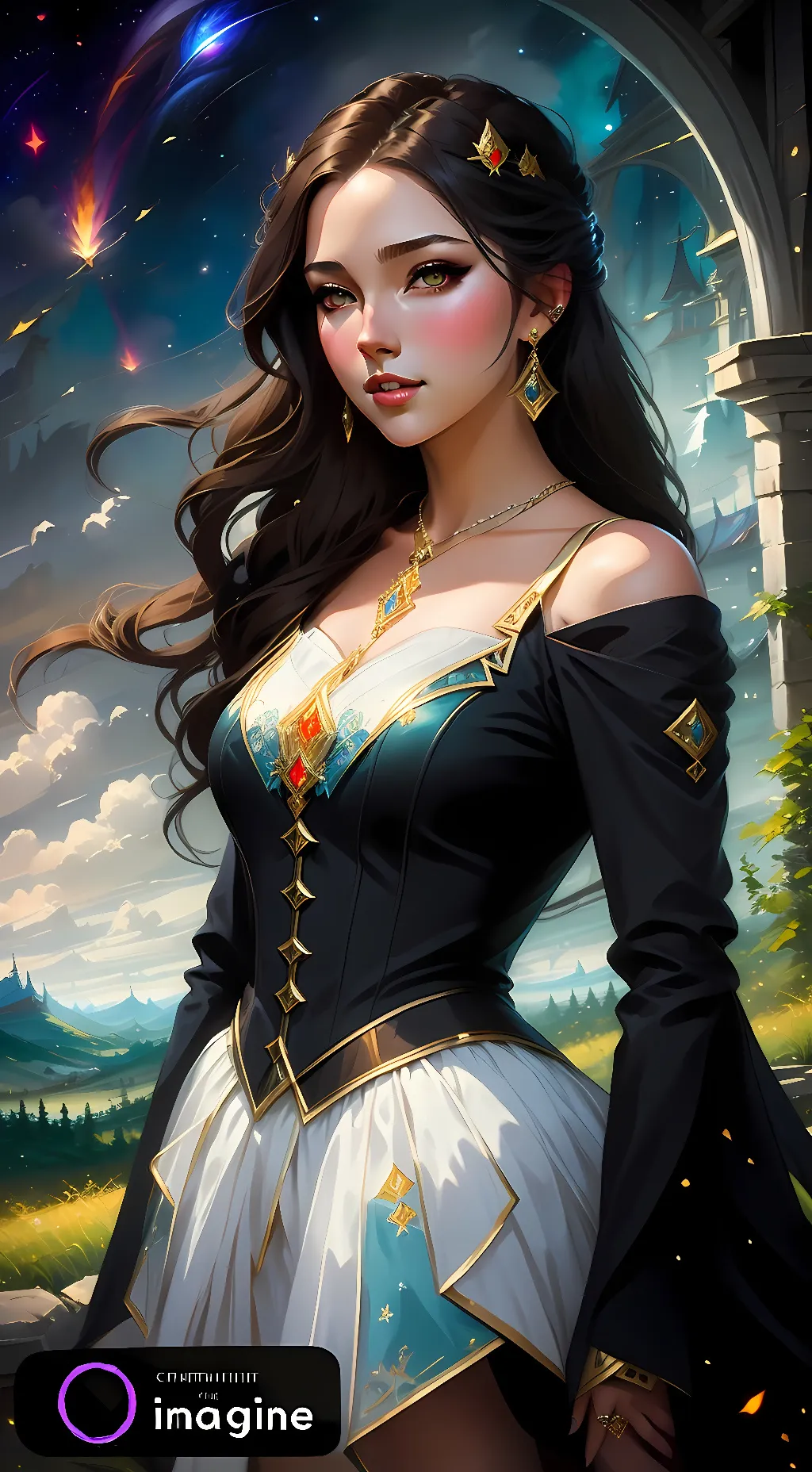 ai character: Midnight Shimmer background