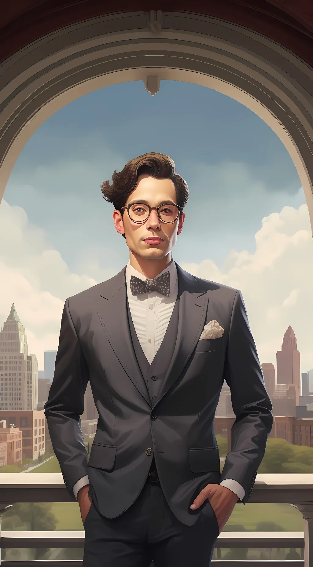 ai character: Average man inohio background