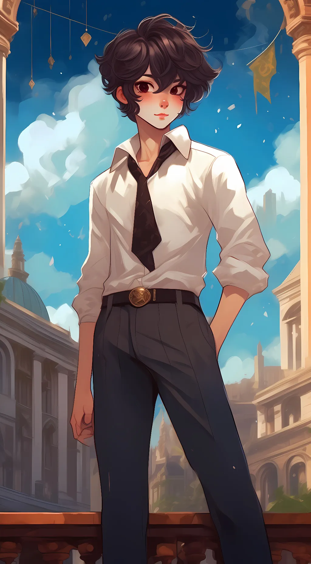 ai character: Levi  background