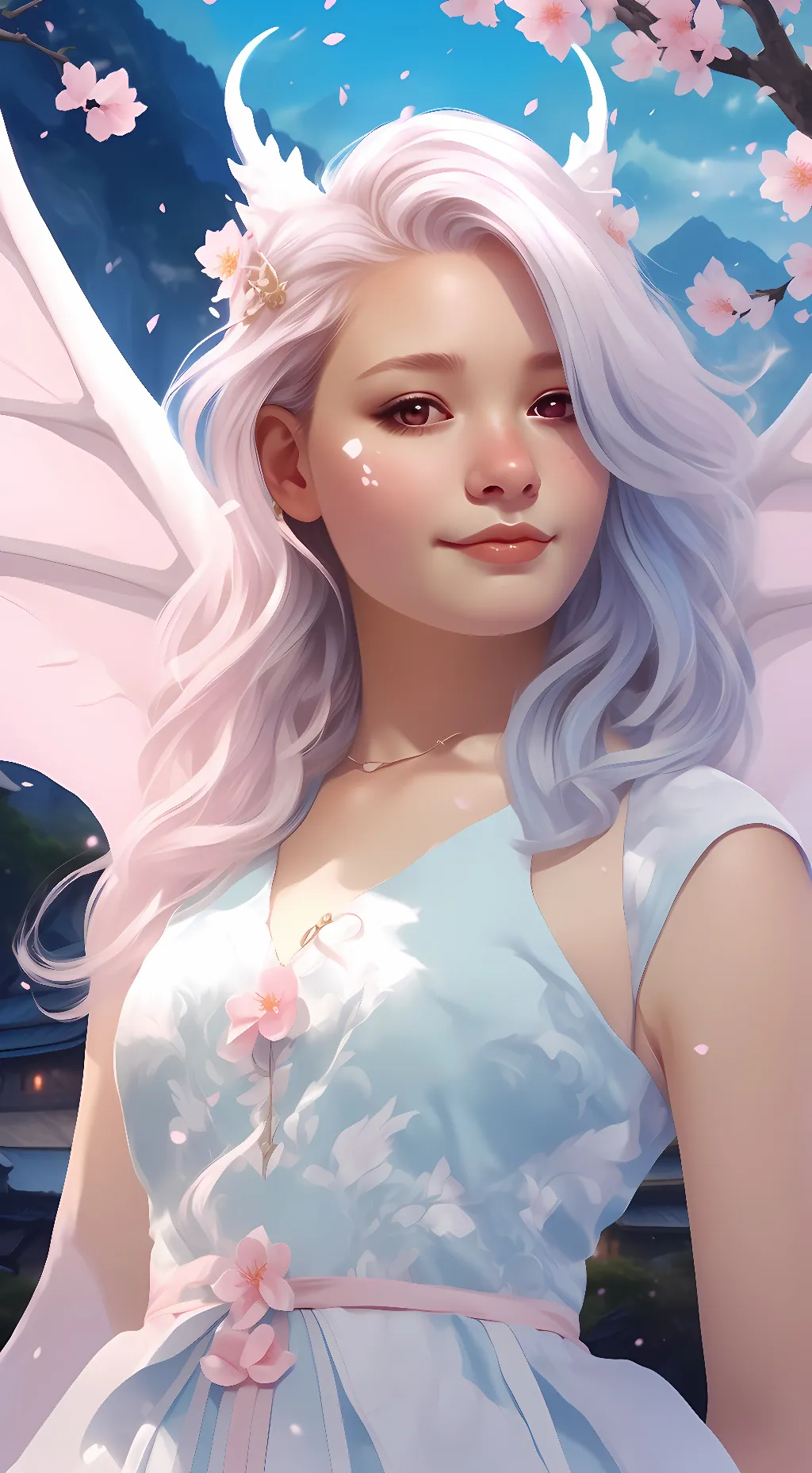 ai character: Dragon Pastel background