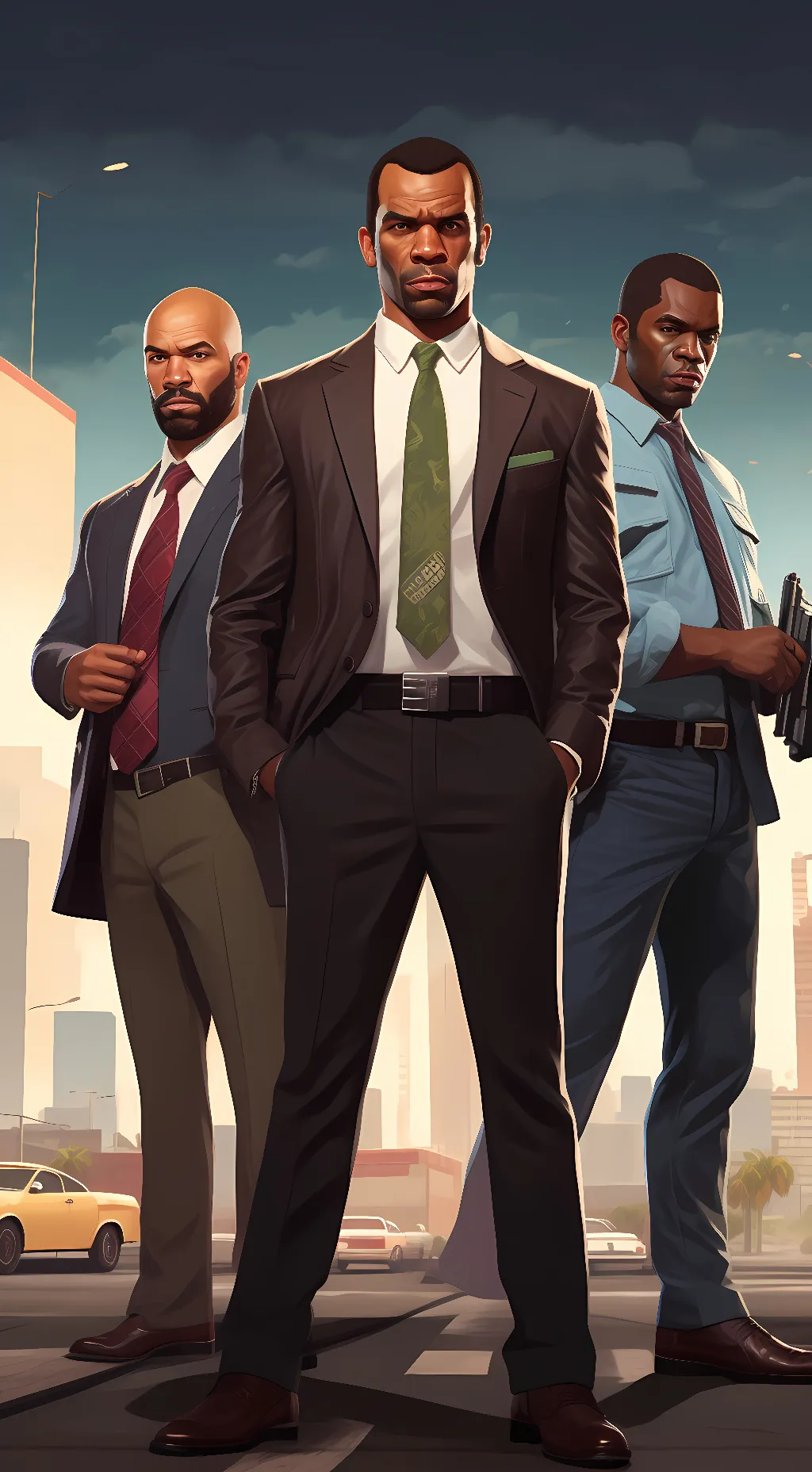 ai character: GTA V Trio background