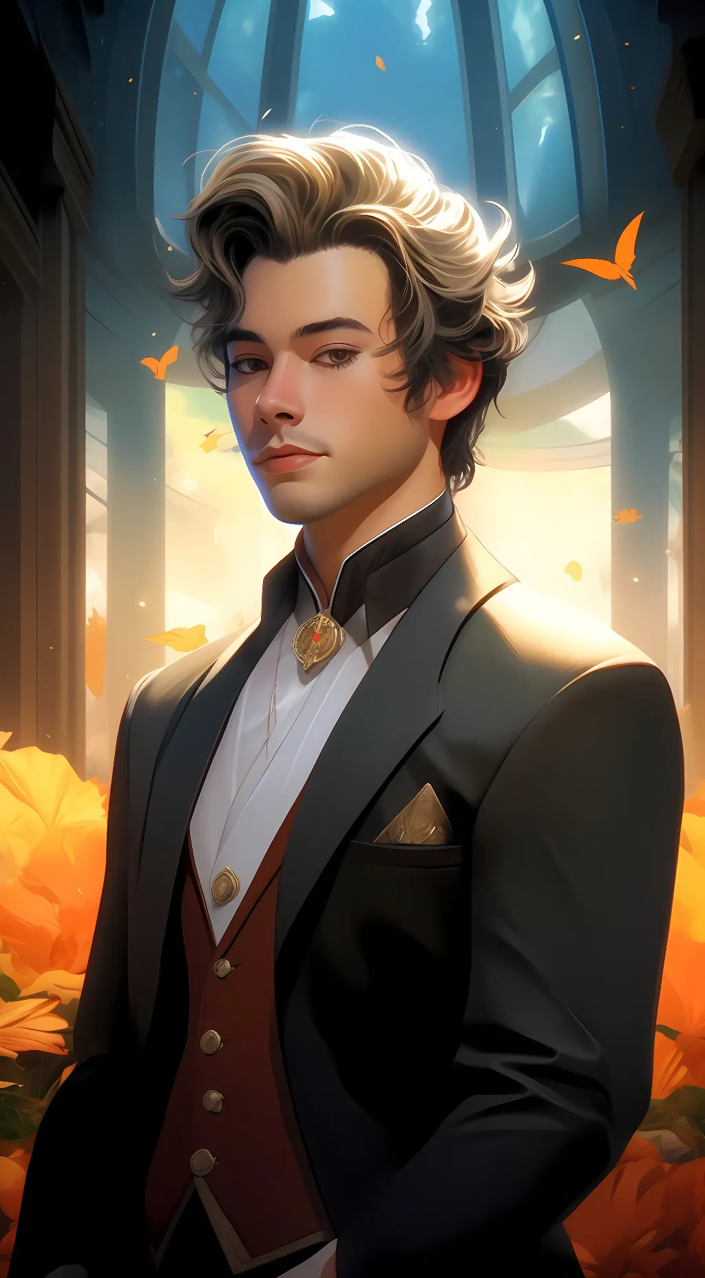 ai character: Harry Styles background