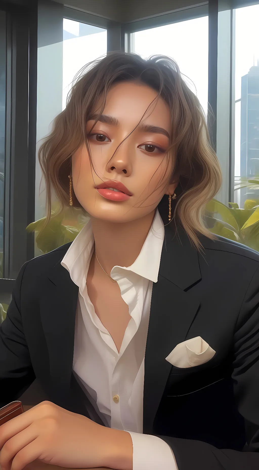 ai character: hyunjin sis maya background
