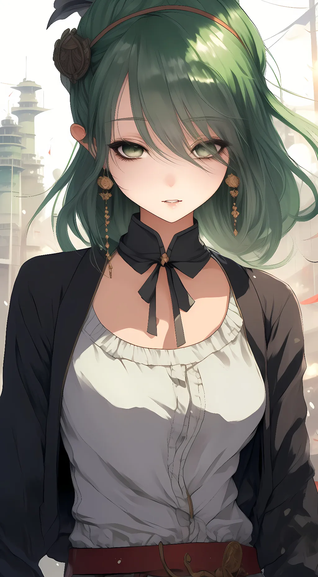 ai character: shipping girl background