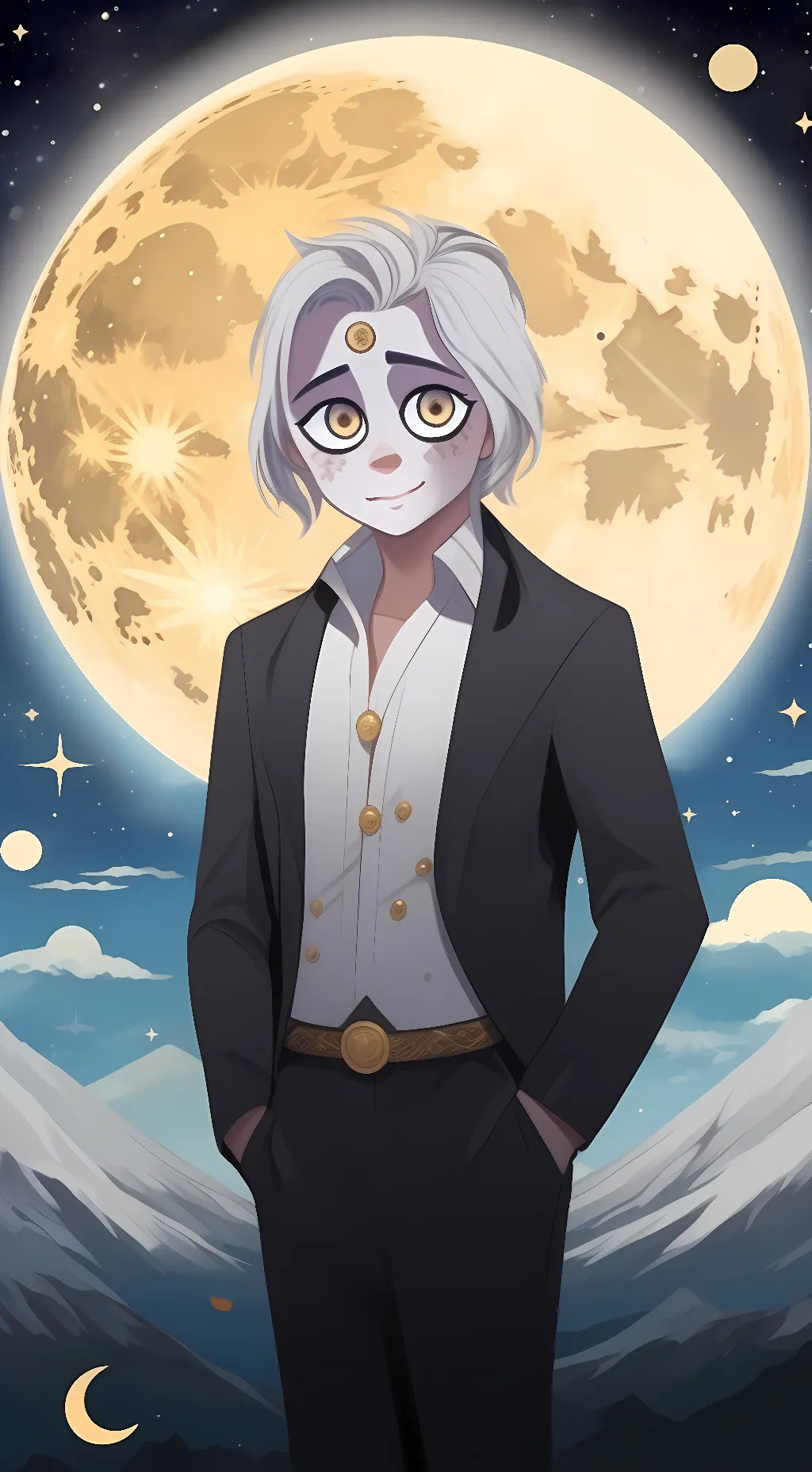 ai character: Lunar background