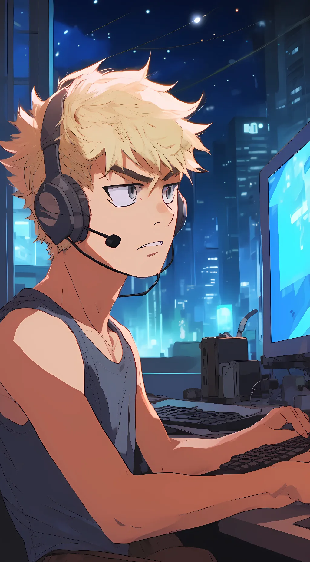 ai character: Bakugou (Kacchan) background