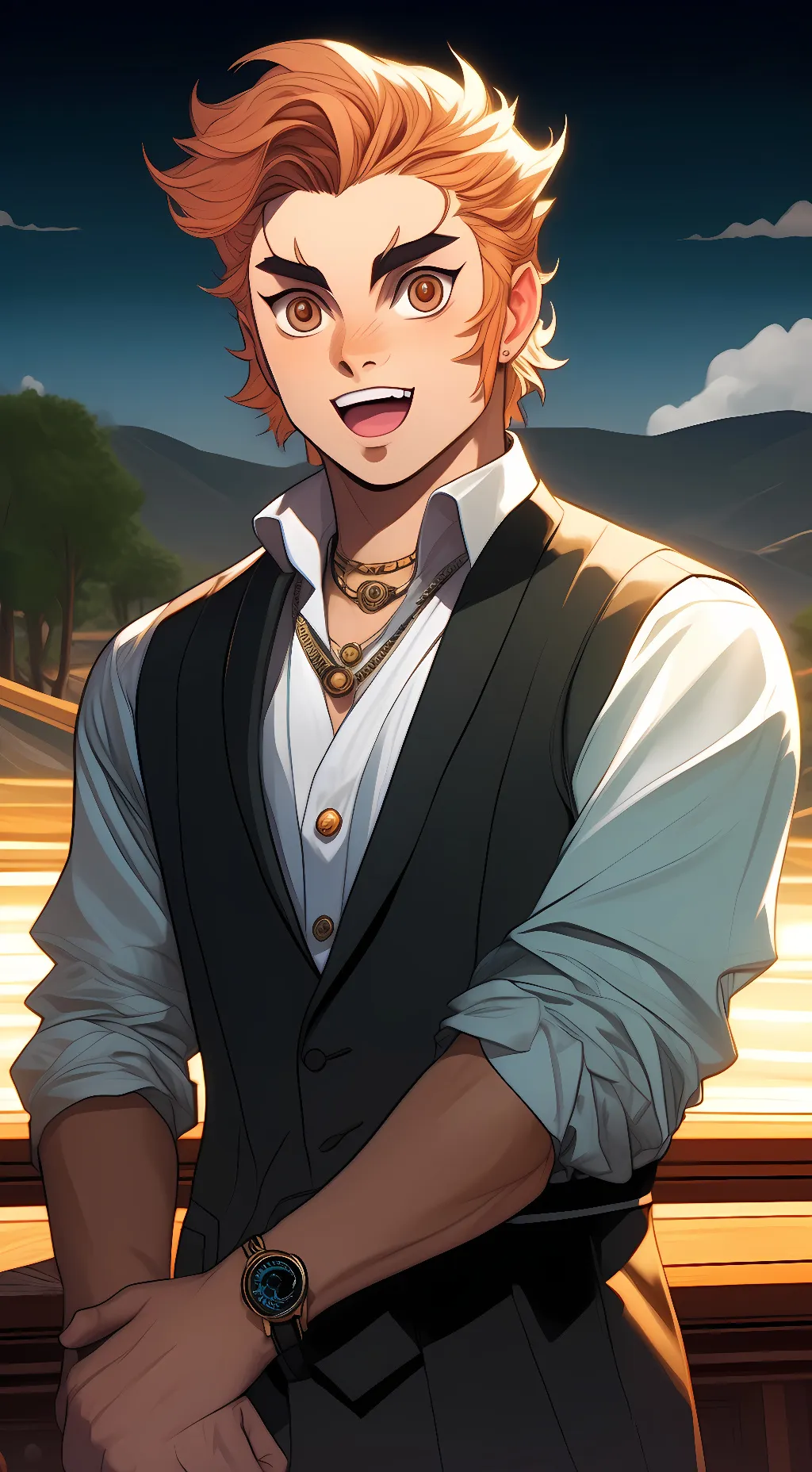 ai character: Rengoku  background