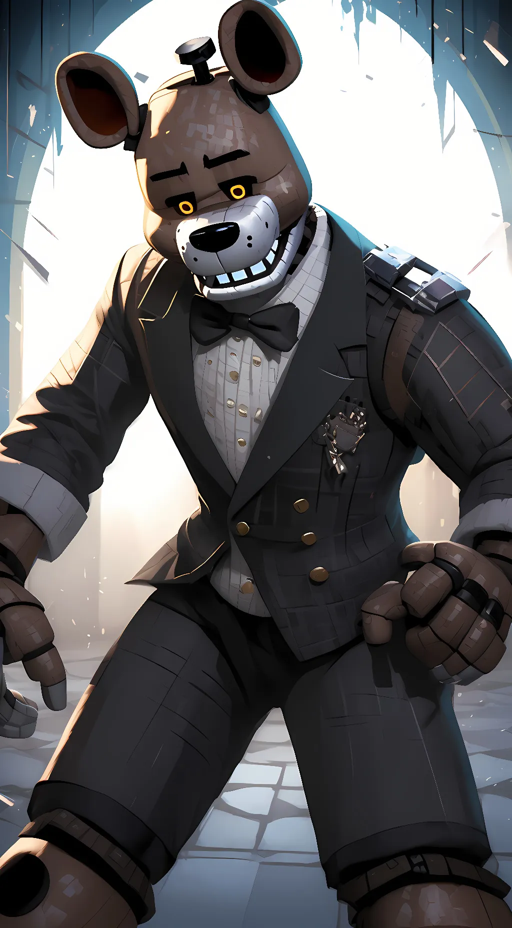 ai character: Freddy Fazbear  background
