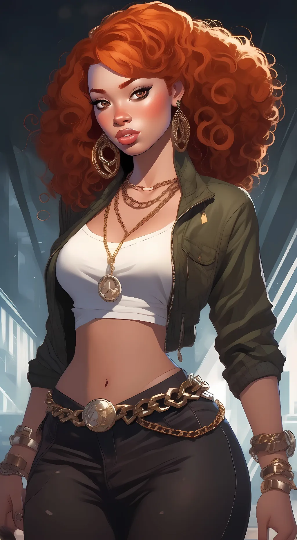 ai character: Ice spice sister background