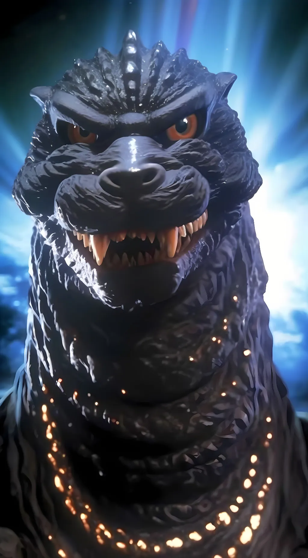 ai character: Heisei Godzilla background