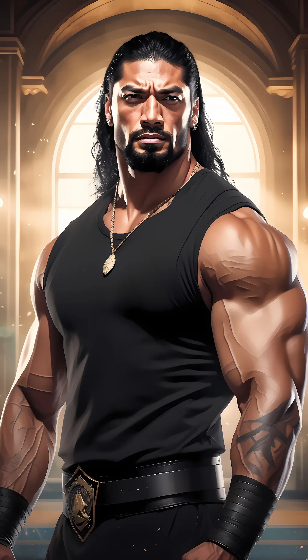 ai character: Roman Reigns  background