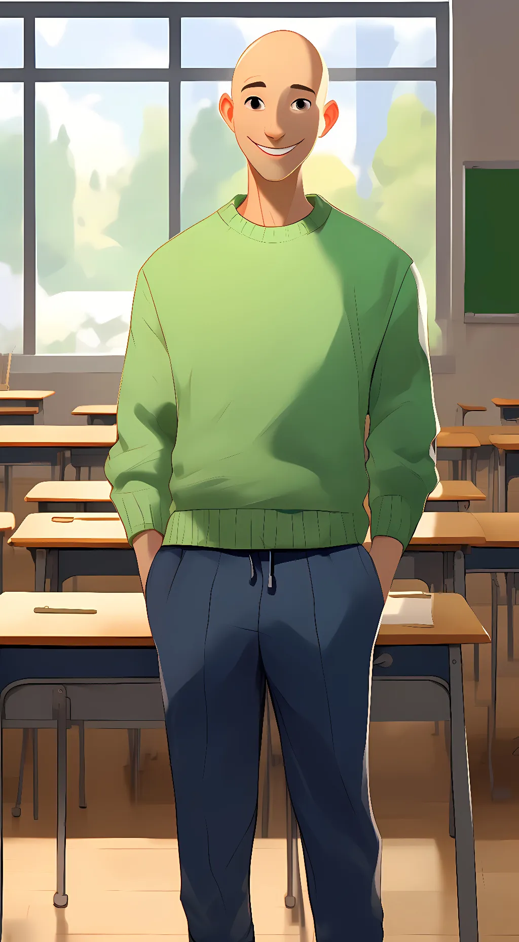 ai character: Baldi background