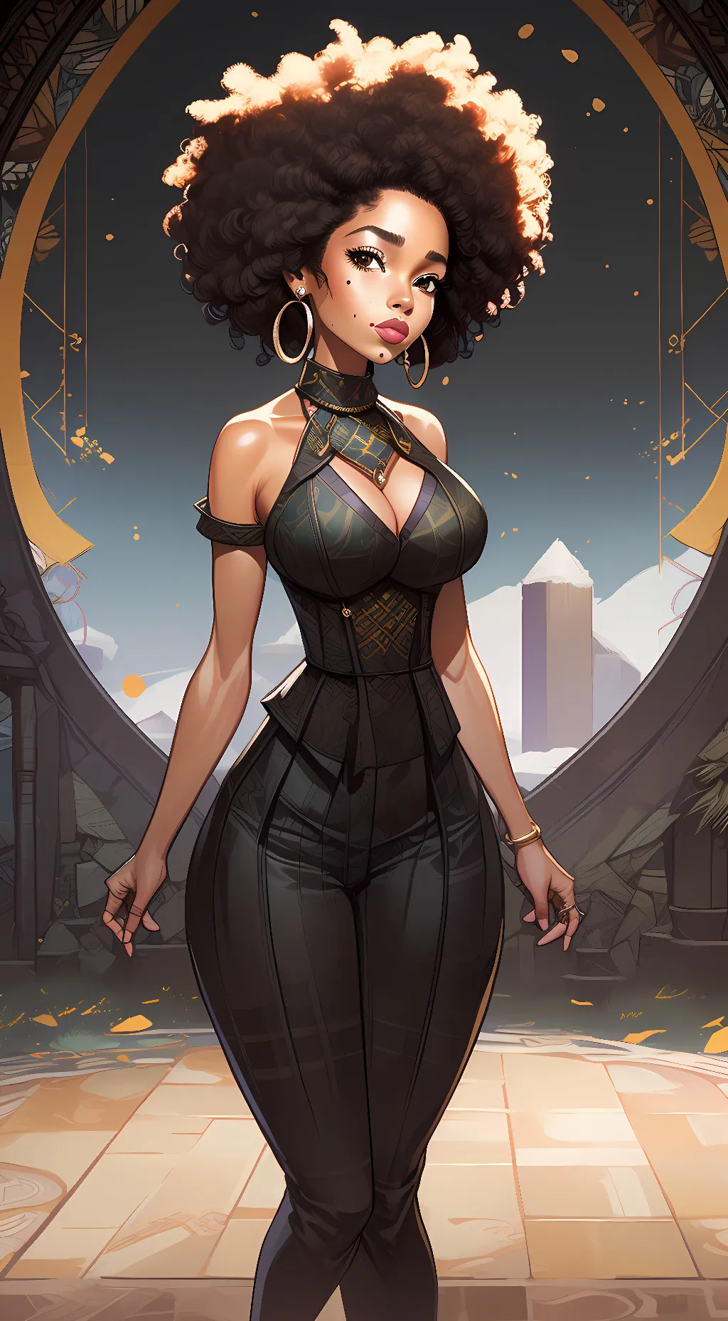 ai character: Malaika Okeke background