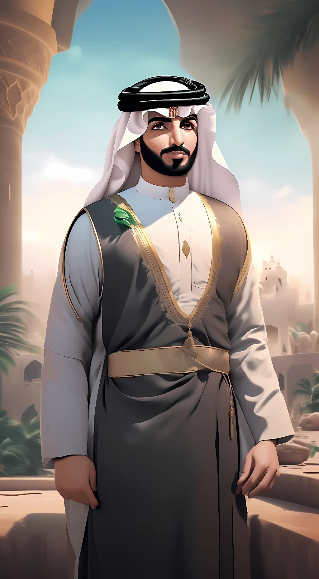 ai character: صلاح الدين الأيوبي background