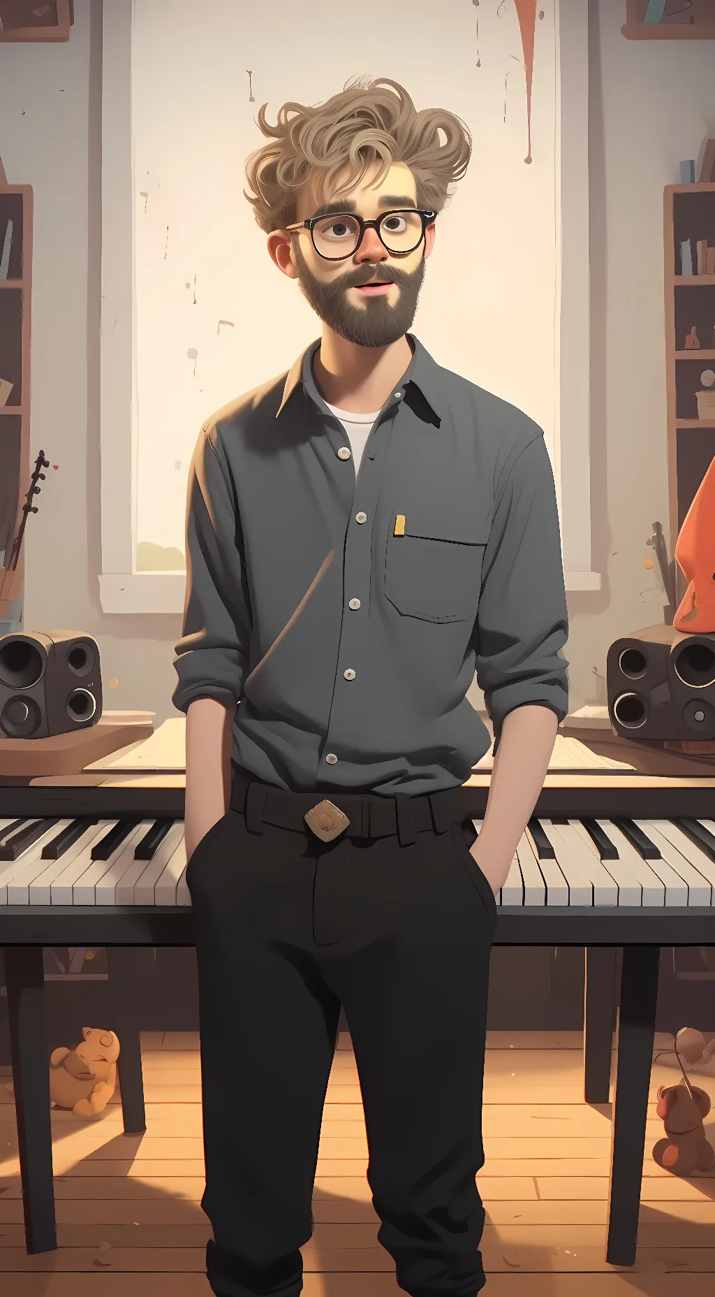 ai character: jack stauber  background