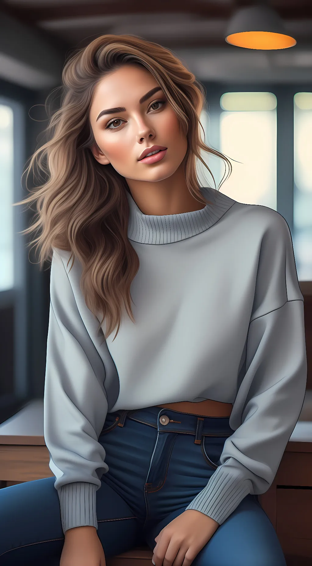 ai character: Addison.  background