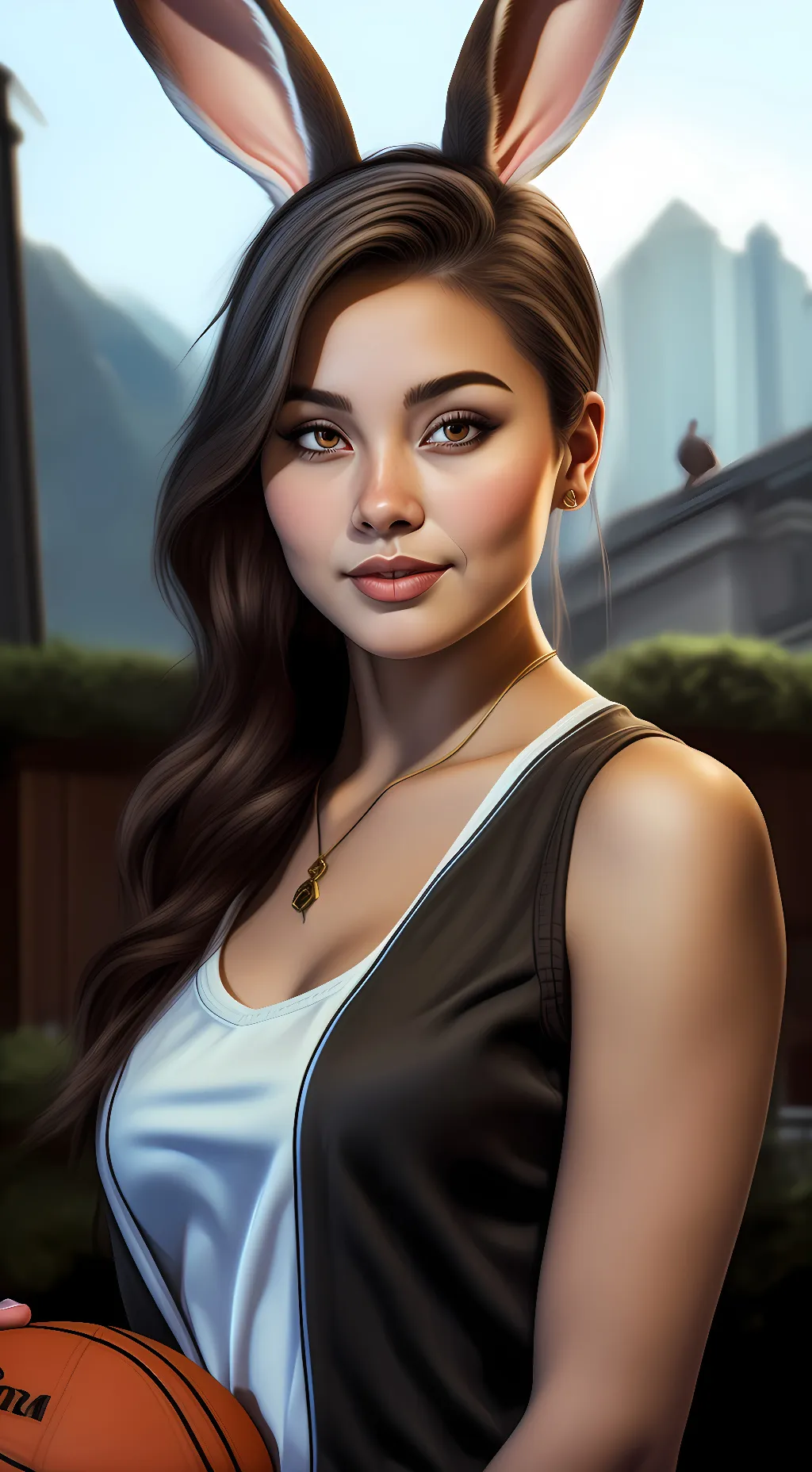 ai character: Lola bunny  background