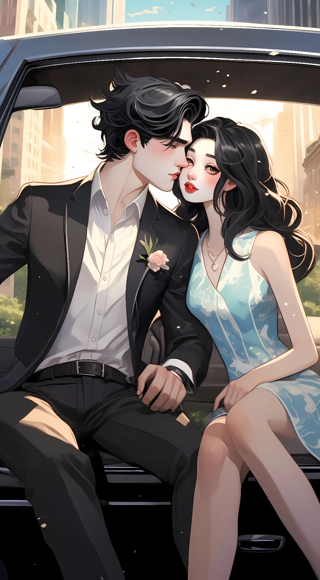 ai character: Grace and Decker  background