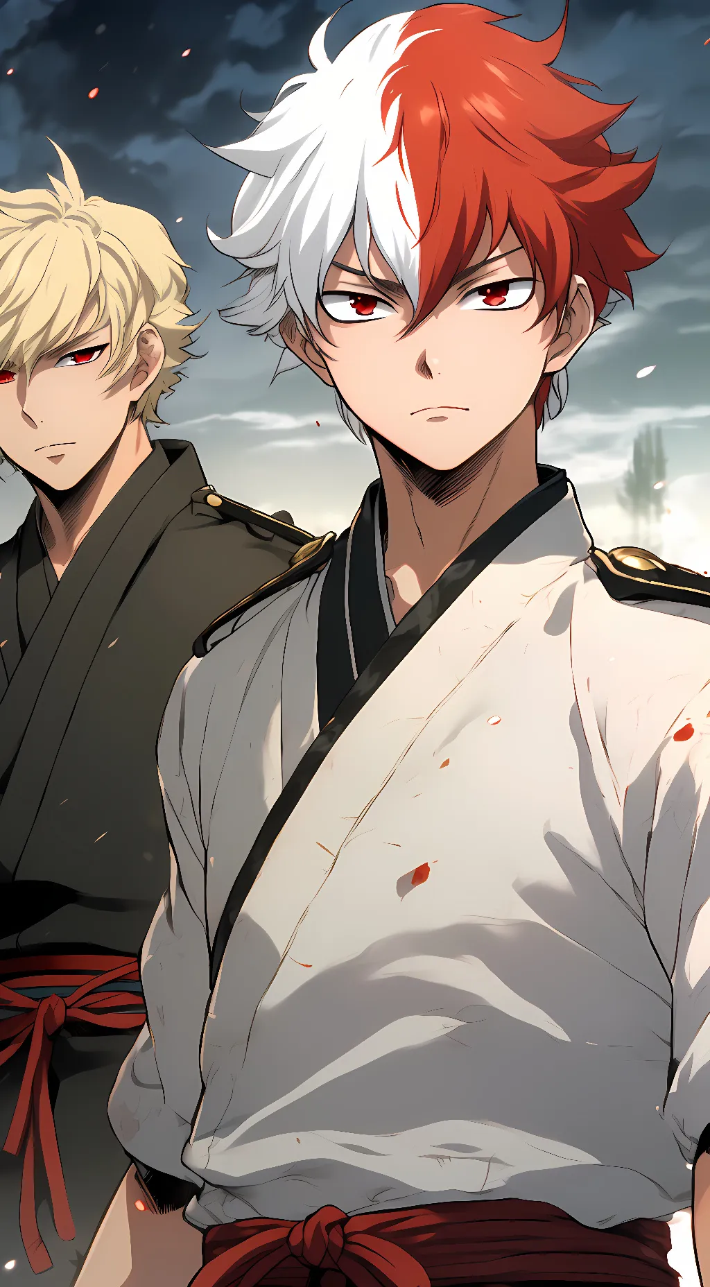 ai character: bakuog & Todoroki background